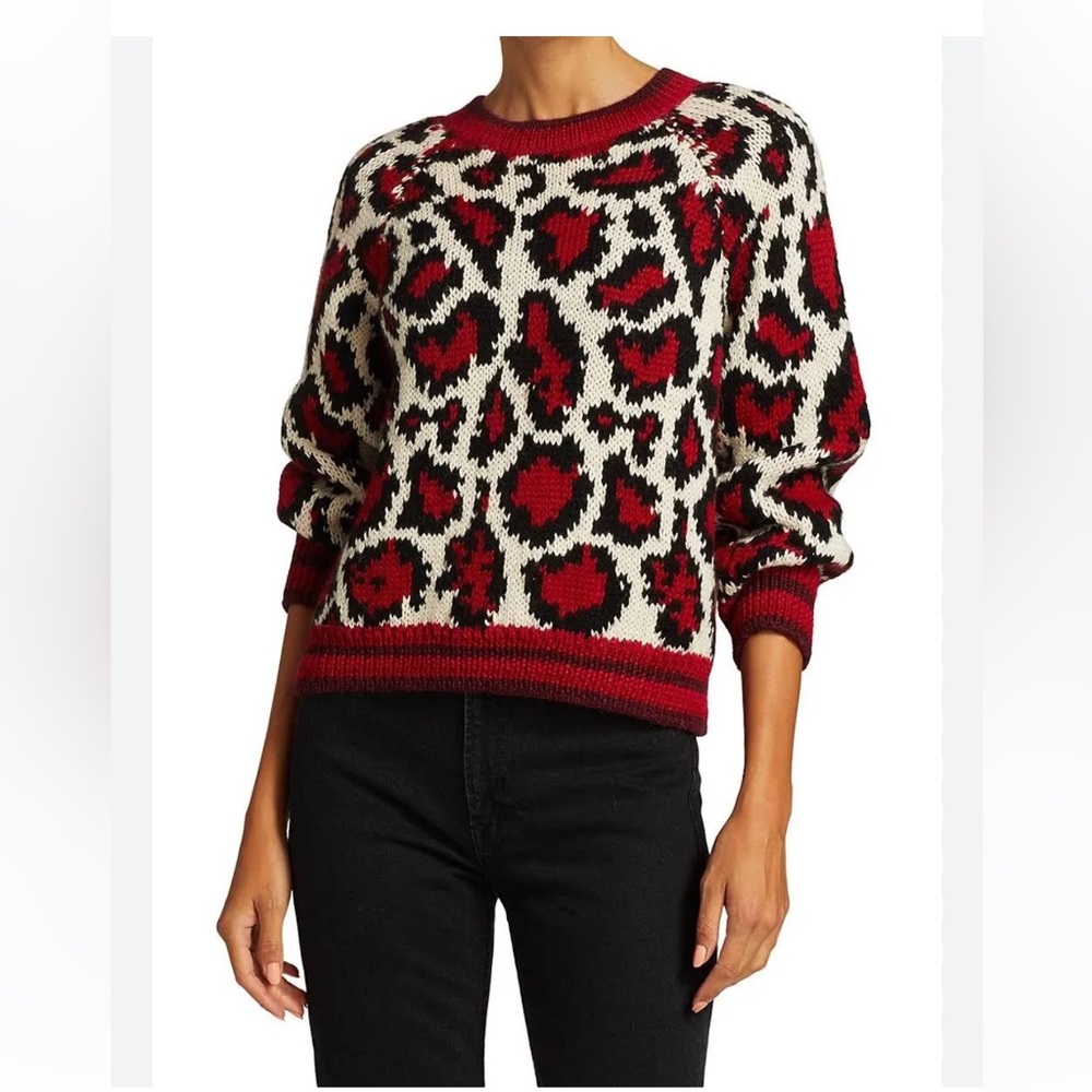 MOTHER The Boat square jumper in nine lives Sweater size Medium like new